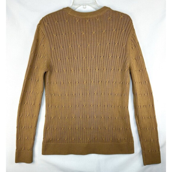 Express Cable Knit Sweater Brown/Pecan Men's Size Large Pullover - Picture 3 of 7